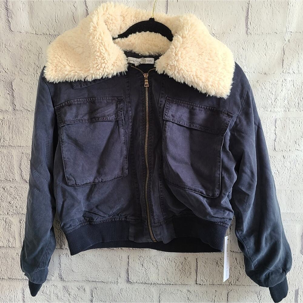 Young Fabulous & Broke Navy Earhart Jacket NWT Small - Picture 2 of 16